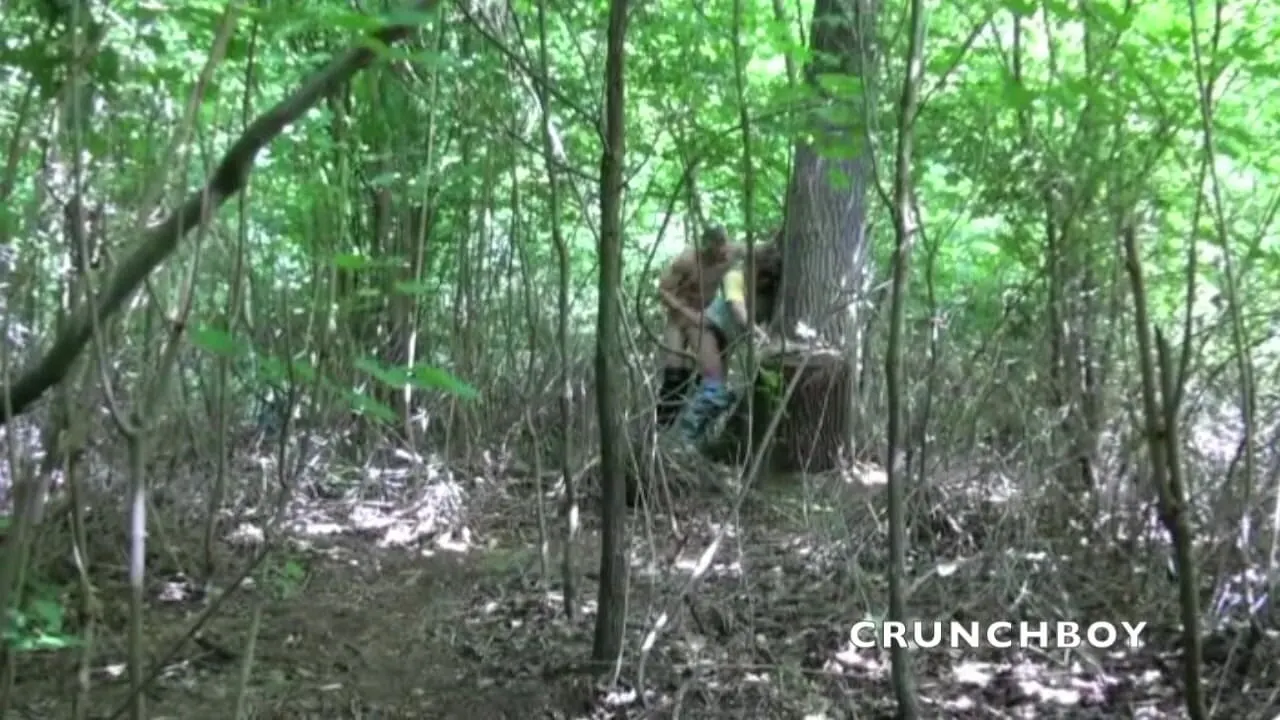 Blond innocent twink fucked by Jordan Fox in exhib cruising forest