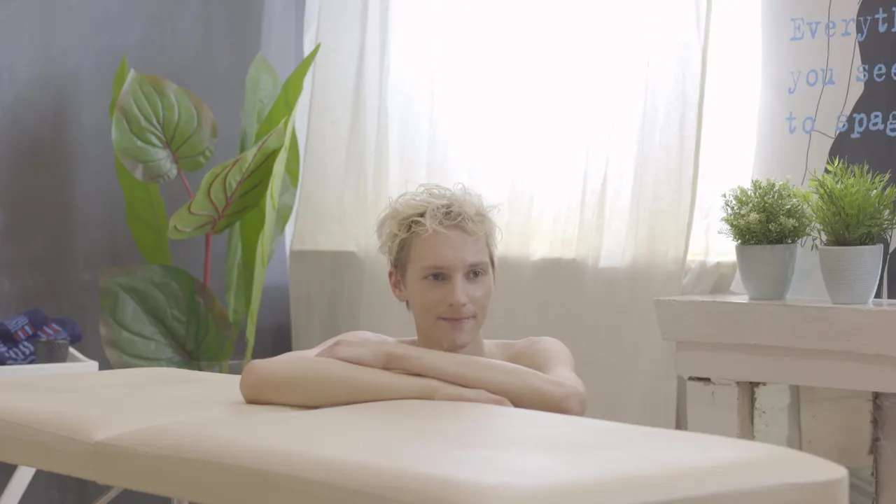 Young cocks having fun during the massage time