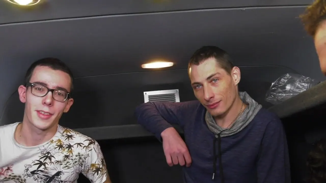 amazign gang bang in bus oin the road in paris 3