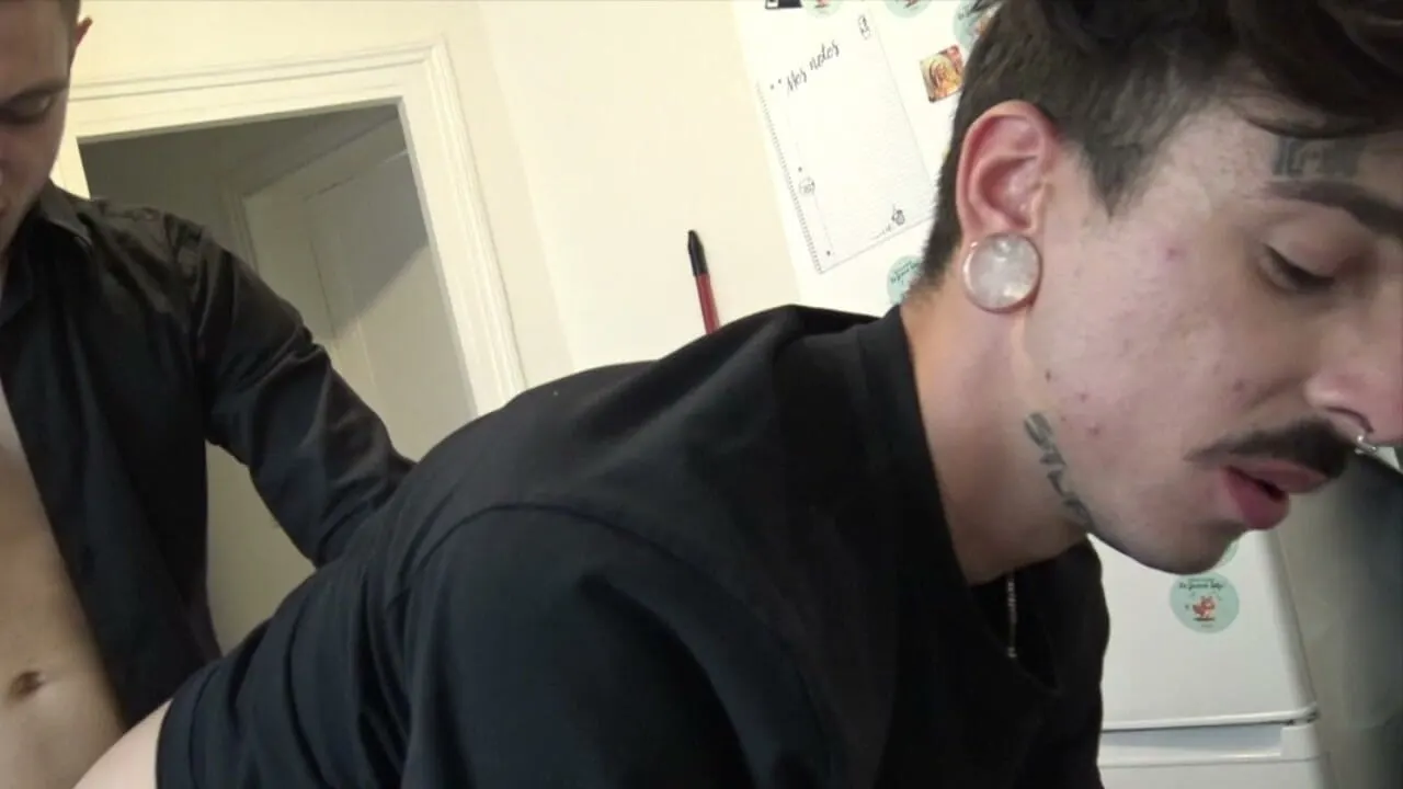 French Boyf Ucked Raw by Sexy Straight Tatoo Boy