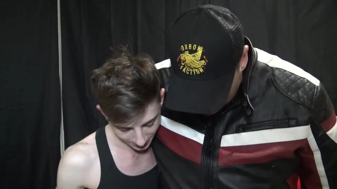 The slut twink Jerome James creampied by xxl cock of chubby bear dominant