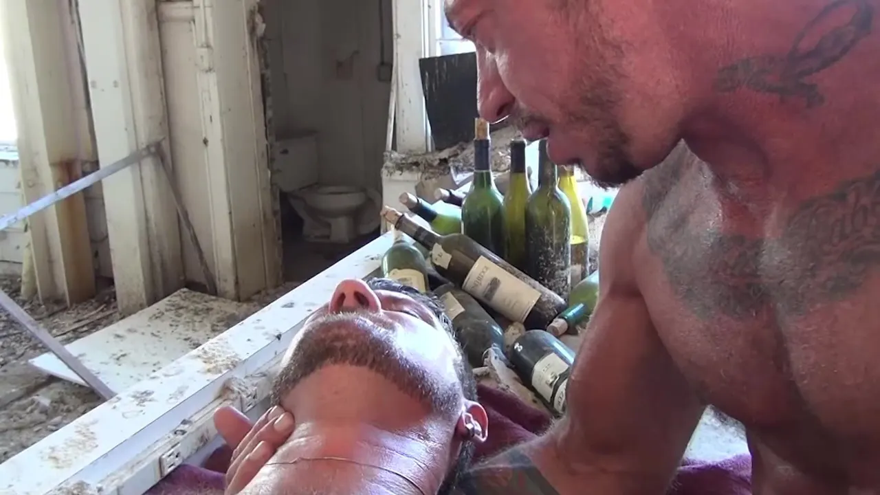Cover Me with Cum Scene-1 Two Muscular Hunks Fuck Each Other's Asses in the Warehouse