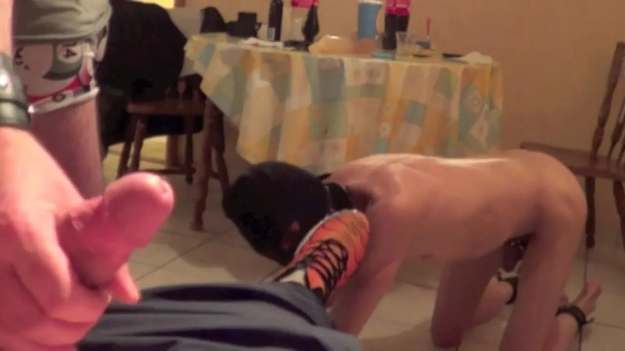 2 boys in masks humiliates by Fabien