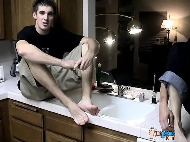 Messy Foot Fun with Straight Boys
